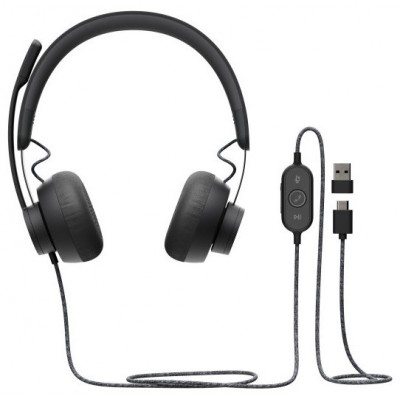 Logitech Auriculares + micro Zone Wired Usb en Huesoi