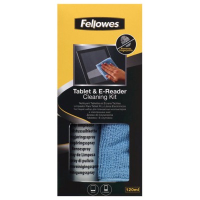 FELLOWES  Kit Limpiador de Pantallas Screen Cleaning Kit 9930501/ Spray 120ml + Gamuza Microfibra en Huesoi