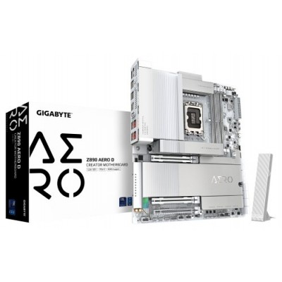 GIGABYTE Z890 AERO D Placa Base - Compatible con CPUs Intel Core Ultra (Serie 2), VRM de 16+1+2 fases, hasta 9500MHz DDR5 (OC), PCIe 5.0 M.2, Wi-Fi 7, Thunderbolt 5 (Espera 4 dias) en Huesoi