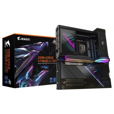 GIGABYTE Z890 AORUS XTREME AI TOP Placa Base - Compatible con CPUs Intel Core Ultra (Serie 2), VRM de 22+1+2 fases, hasta 9500MHz DDR5 (OC), PCIe 5.0 M.2, Wi-Fi 7, Thunderbolt 5 (Espera 4 dias) en Huesoi
