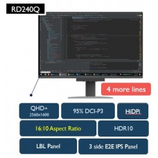 MONITOR PARA PROGRAMACION BENQ RD240Q  24.1" IPS WQXGA ,2560 X 1600, 95% P3, ANTIDESLUMBRAMIENTO, USB-C PD90W., 16:10 HDR10 (Espera 4 dias) en Huesoi