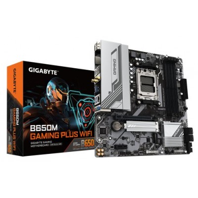 GIGABYTE B650M GAMING PLUS WIFI Placa base - Procesadores AMD Ryzen 9000, VRM de 5+2+2 fases, hasta 8000 MHz DDR5, 2xPCIe 4.0 M.2, LAN 2.5GbE, WIFI 6E, USB 3.2 Gen 1 (Espera 4 dias) en Huesoi