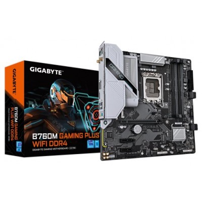 GIGABYTE B760M GAMING PLUS WIFI DDR4 Placa base - Compatible con procesadores Intel Core de 14ª generación, VRM de 4+1+1 fases, hasta 5333 MHz DDR4 (OC), 2xPCIe 4.0 M.2, Wi-Fi 6, LAN 1 GbE, USB 3.2 Gen 1 (Espera 4 dias) en Huesoi