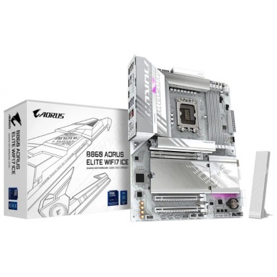 GIGABYTE B860 AORUS ELITE WIFI7 ICE Placa base - CPUs Intel Core Ultra, VRM de 14+1+2+1 fases, hasta 9200MHz DDR5, 1xPCIe 5.0 + 2xPCIe 4.0 M.2, LAN 2,5 GbE, WIFI 7, USB 4 (Espera 4 dias) en Huesoi