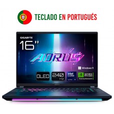PORTATIL GIGABYTE AORUS MASTER 16 U9-275HX/RTX 5090/32GB/1TB/16"OLED/W11P en Huesoi