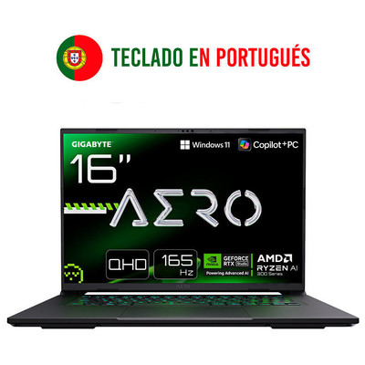 PORTATIL GIGABYTE AERO  X16 2WHA3PTC65AH R9-370HX 32GB 1TB RTX5070 16" W11H en Huesoi