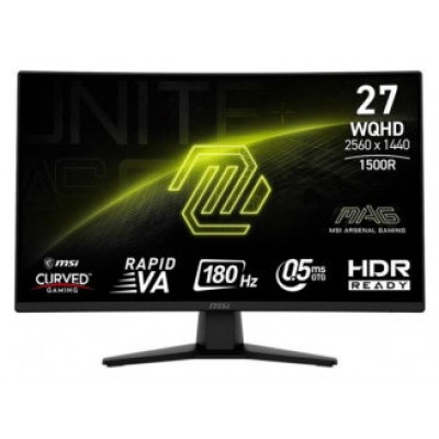 MSI MONITOR MAG 274CQF. 27" RAPID VA CURVO 1500R. 2560X1440 . 180HZ. NEGRO (Espera 4 dias) en Huesoi