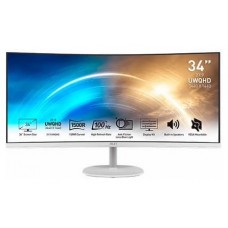 MSI MONITOR PRO MP341CQW 34" CURVO. 3440 X 1440 UWQHD. 100HZ. BLANCO (Espera 4 dias) en Huesoi