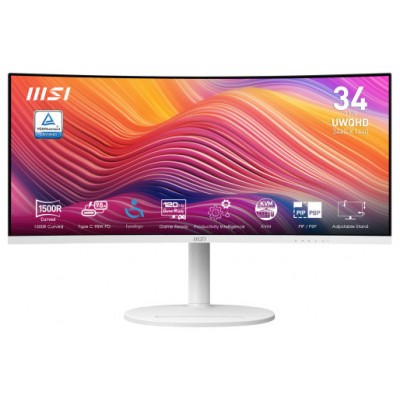 MSI Modern MD342CQPW pantalla para PC 86,4 cm (34") 3440 x 1440 Pixeles UltraWide Quad HD Blanco (Espera 4 dias) en Huesoi