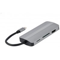 ADAPTADOR MULTIPUERTO USB TIPO-C 8 EN 1 PLATA en Huesoi ADAPTADOR MULTIPUERTO USB TIPO-C 8 EN 1 PLATA en Huesoi
