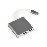 MULTIADAPTADOR GEMBIRD USB TIPO C, GRIS ESPACIAL en Huesoi