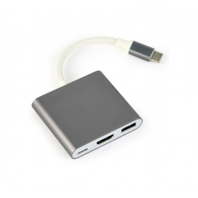 MULTIADAPTADOR GEMBIRD USB TIPO C, GRIS ESPACIAL en Huesoi