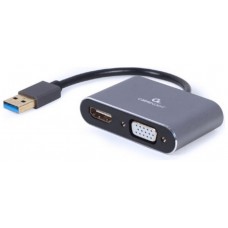 ADAPTADOR DE PANTALLA GEMBIRD USB A HDMI , VGA, GRIS ESPACIAL en Huesoi