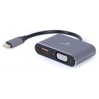 Gembird Adaptador USB Type-C a HDMI /VGA Gris en Huesoi