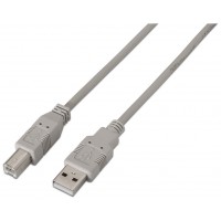 AISENS - CABLE USB 2.0 IMPRESORA, TIPO A/M-B/M, BEIGE, 4.5M en Huesoi