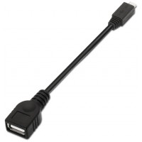 AISENS - CABLE USB 2.0 OTG, TIPO MICRO B/M-A/H, NEGRO, 15CM en Huesoi