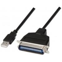 AISENS - CONVERSOR USB IMPRESORA, TIPO A/M-CN36(IEEE1284)/M, NEGRO, 1.5M en Huesoi