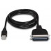 AISENS - CONVERSOR USB IMPRESORA, TIPO A/M-CN36(IEEE1284)/M, NEGRO, 1.5M en Huesoi