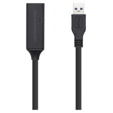 AISENS CABLE USB 3.0 PROLONGADOR CON AMPLIFICADOR Y ALIM., TIPO A/M-A/H, NEGRO, 15M CABLE USB en Huesoi