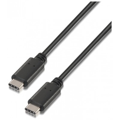 CABLE USB 2.0 3A TIPO USB-CM-USB-CM NEGRO 2.0M AISENS en Huesoi