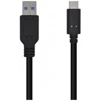 CABLE USB 3.1 GEN2 10GBPS 3A TIPO USB-CM-AM NEGRO 0.5M en Huesoi