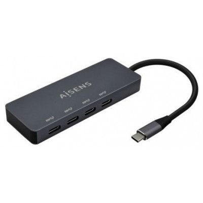 AISENS - HUB USB 3.2 GEN1 5G USB-C, USB-C/M-4xUSB-C/H, GRIS, 15CM en Huesoi