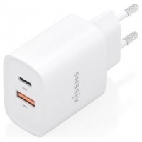 AISENS - CARGADOR GaN 30W, 1xUSB-C PD3.0 QC4.0, 1xUSB-A QC3.0, BLANCO en Huesoi