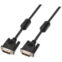AISENS - CABLE DVI SINGLE LINK 18+1 CON FERRITA, M-M, NEGRO, 5.0M en Huesoi