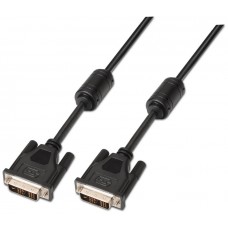AISENS - CABLE DVI SINGLE LINK 18+1 CON FERRITA, M-M, NEGRO, 5.0M en Huesoi