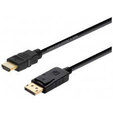 AISENS - CABLE CONVERSOR DISPLAYPORT A HDMI, DP/M-HDMI/M, NEGRO, 2.0M en Huesoi