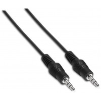 CABLE AUDIO ESTEREO JACK 3.5M-JACK 3.5M NEGRO 3.0M en Huesoi