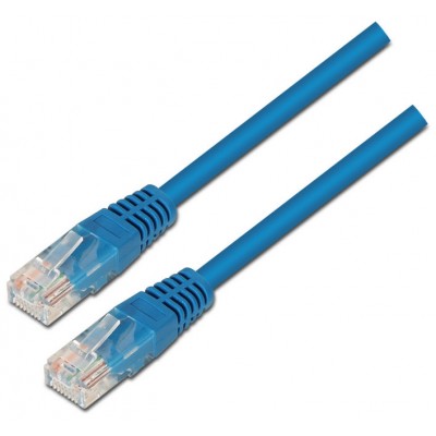 AISENS - CABLE DE RED LATIGUILLO RJ45 CAT.5E UTP AWG24, AZUL, 0.5M en Huesoi