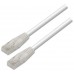 CABLE RED LATIGUILLO RJ45 CAT.5E UTP AWG24 BLANCO 0.5M en Huesoi