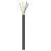 AISENS - CABLE DE RED EXTERIOR IMPERMEABLE RJ45 CAT.6 UTP RIGIDO CCA AWG23, NEGRO, 100M en Huesoi