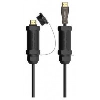 AISENS - CABLE HDMI V2.1 AOC CON ARMADURA ULTRA ALTA VELOCIDAD / HEC 8K@60HZ 4K@120HZ 4:4:4 48GBPS, A/M-A/M, NEGRO, 50M en Huesoi