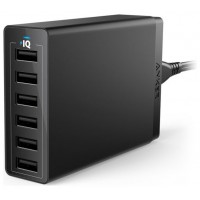 CARGADOR ANKER POWERPORT 6 60W 6-PORT USB NEGRO en Huesoi