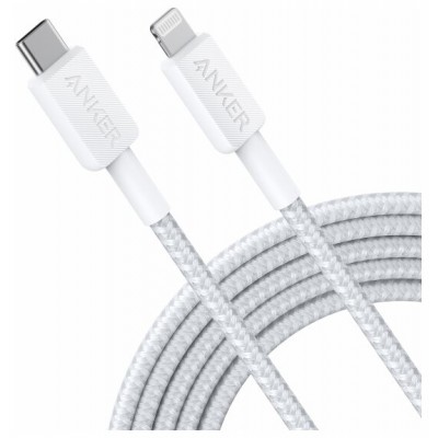 CABLE ANKER 322 USB-C TO LIGHTNING CABLE NYLON 3M WHITE en Huesoi