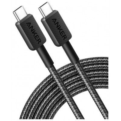CABLE ANKER 322 USB-C TO USB-C CABLE NYLON 3M 60W BLACK en Huesoi