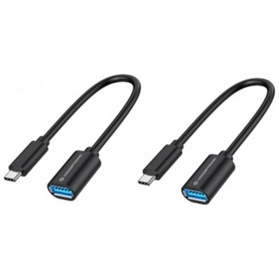 ADAPTADOR USB-C MACHO A USB-A HEMBRA OTG 0.2M PACK 2 en Huesoi