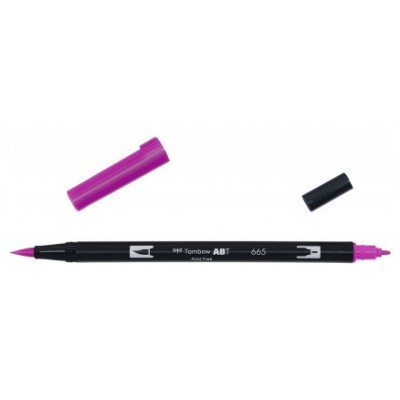 ROTULADOR DOBLE PUNTA PINCEL COLOR PURPLE TOMBOW ABT-665 (MIN6) (Espera 4 dias) en Huesoi