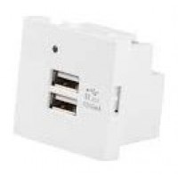 ROSETA PARED LANBERG 230V 2 X USB 5V 2.1A BLANCO en Huesoi