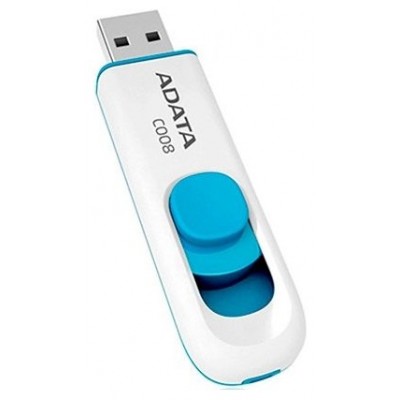 ADATA Lapiz Usb C008 64GB USB 2.0 Blanco/Azul en Huesoi