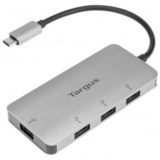 ADAPTADOR TARGUS USB-C A 4xUSB 3.0 PLATA en Huesoi