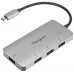 ADAPTADOR TARGUS USB-C A 4xUSB 3.0 PLATA en Huesoi