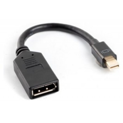 ADAPTADOR LANBERG DISPLAYPORT MINI MACHO A DISPLAYPORT HEMBRA CABLE 10 CM NEGRO en Huesoi