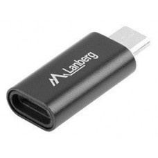 ADAPTADOR LANBERG USB MICRO(M) 2.0 A LIGHTNING(H) NEGRO en Huesoi