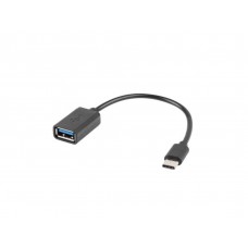 ADAPTADOR LANBERG OTG USB-C(M) A USB-A 2.0 (H) 15 CM NEGRO en Huesoi