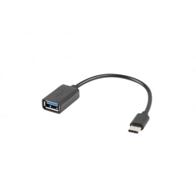 ADAPTADOR LANBERG OTG USB-C(M) A USB-A 2.0 (H) 15 CM NEGRO en Huesoi