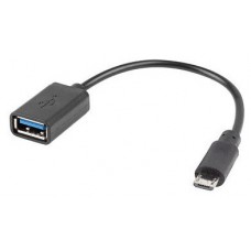 ADAPTADOR LANBERG OTG USB MICRO(M) 2.0 A USB-A(H) 15 CM NEGRO en Huesoi