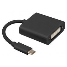 ADAPTADOR USB LANBERG USB-C M 3.1 A DVI-I H (24+5) DUAL LINK 15CM NEGRO en Huesoi
